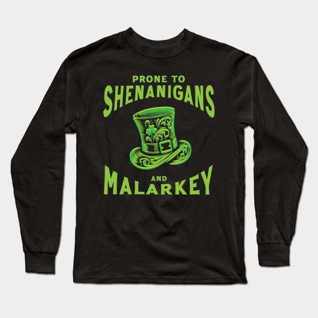 Prone to Shenanigans and Malarkey // vintage St. Patricks Long Sleeve T-Shirt by Trendsdk